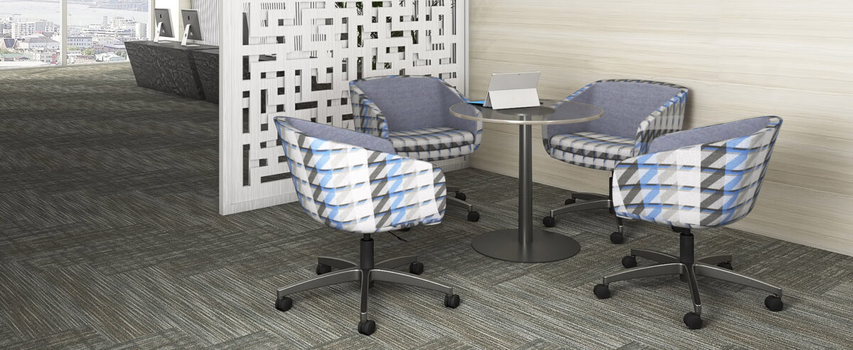 Edge chair by Viaseating showcased in Troy, Michigan contemporary interior