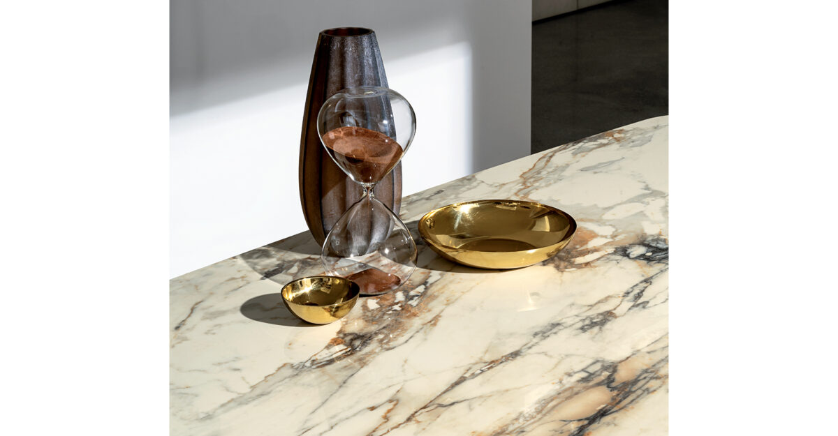  “The New Arkos Shaped 02 by Sovet – modern Italian dining table with asymmetric sculptural top and curved base”