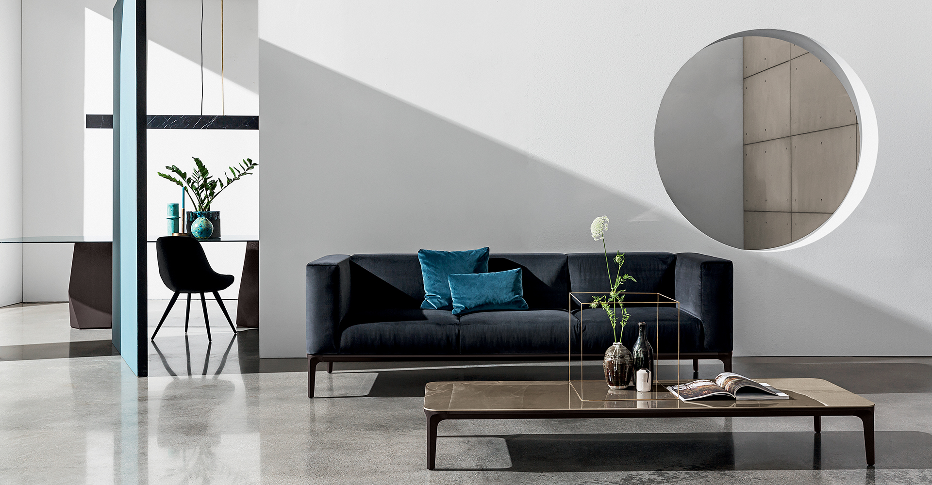 “Slim sofa by Sovet – contemporary Italian designer sofa with minimalist lines and elegant proportions”