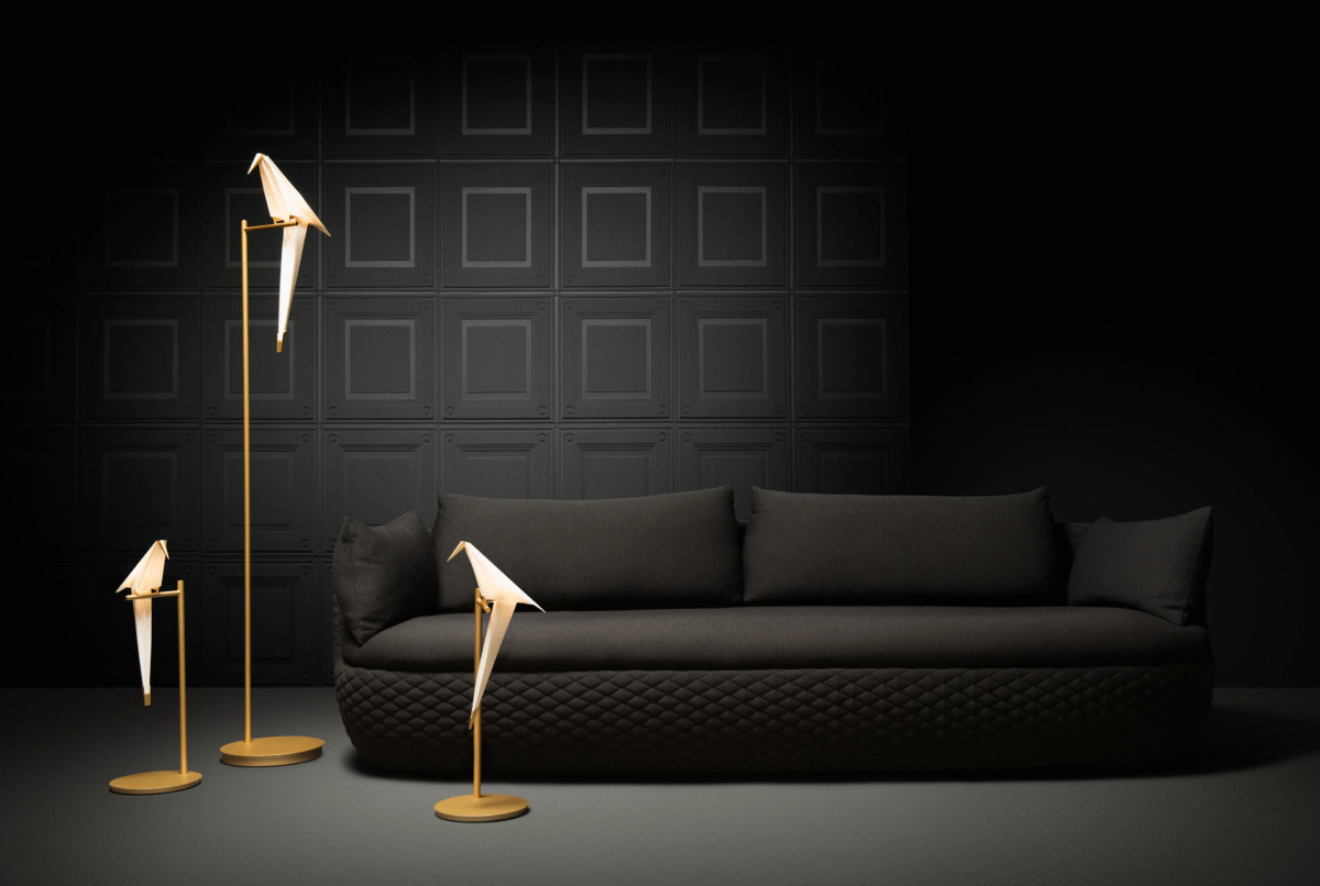 Contemporary Perch Light Floor lamp by Moooi, perfect for an artistic, high-end interior in Troy, Michigan.