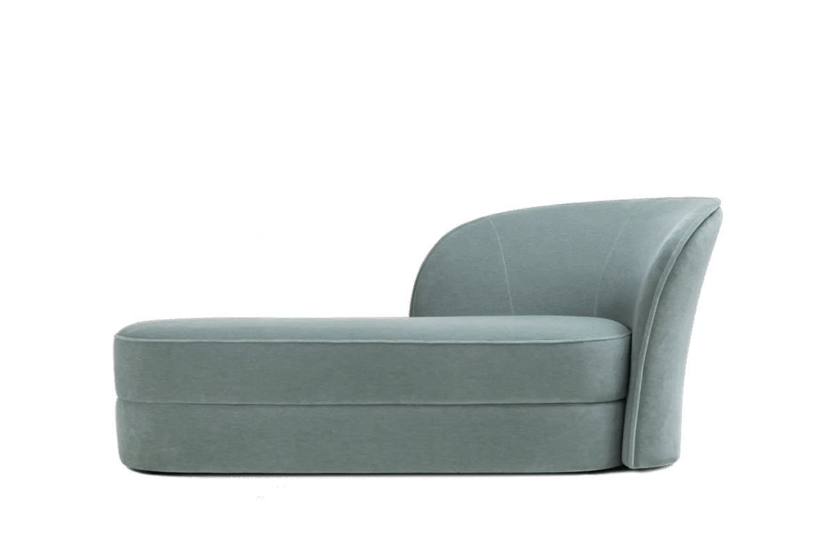 Luxury contemporary Aldora Chaise Longue by Moooi, a high-end statement piece for Birmingham, Michigan.
