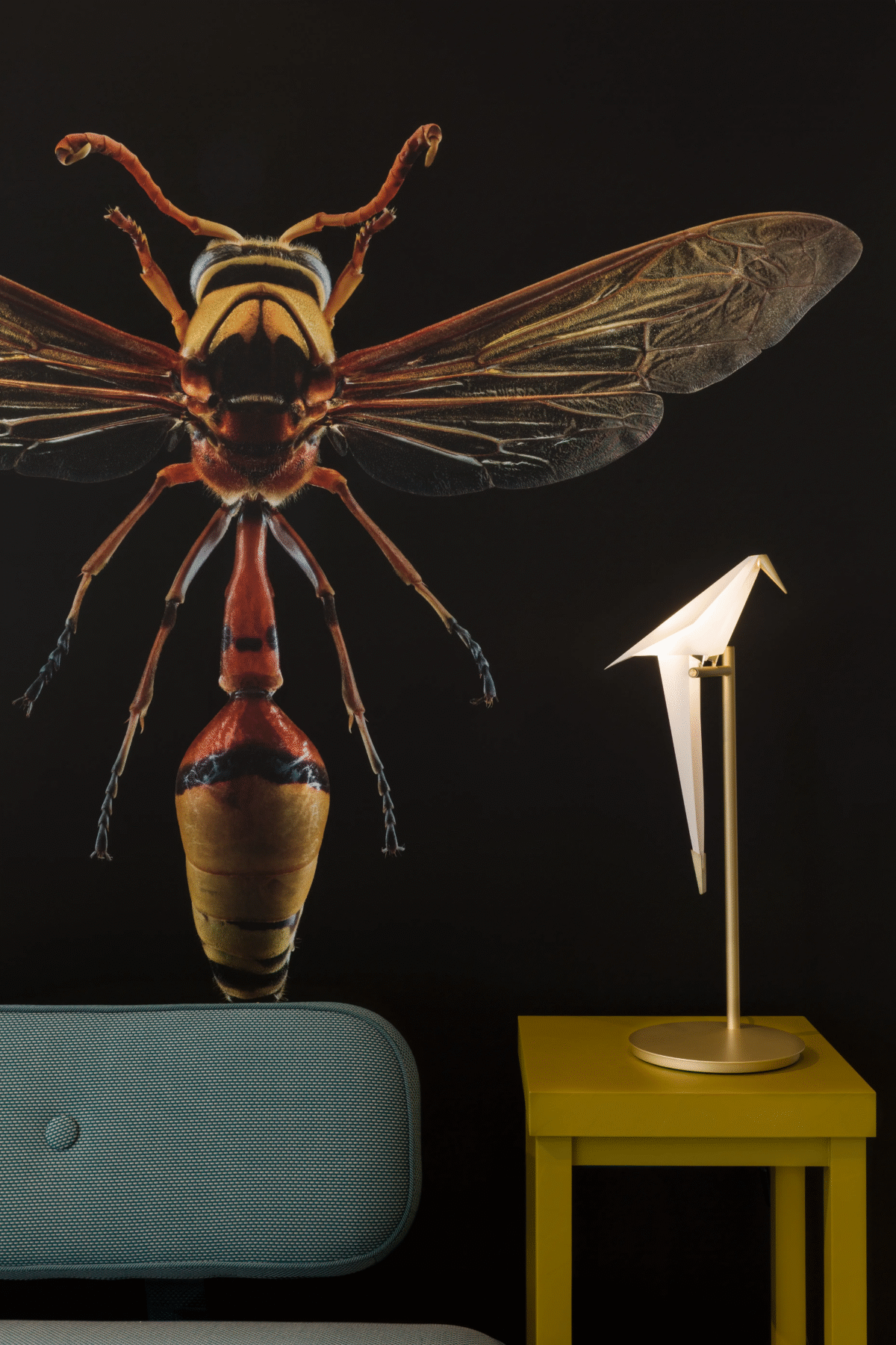 Contemporary Perch Light Table lamp by Moooi, perfect for an artistic, high-end desk in Birmingham, Michigan.