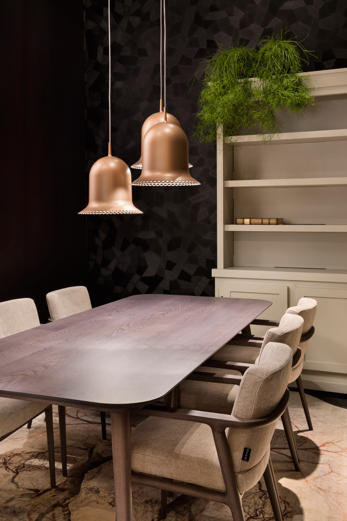 Contemporary Lolita suspended light by Moooi, perfect for an artistic, high-end interior in Royal Oak, Michigan.
