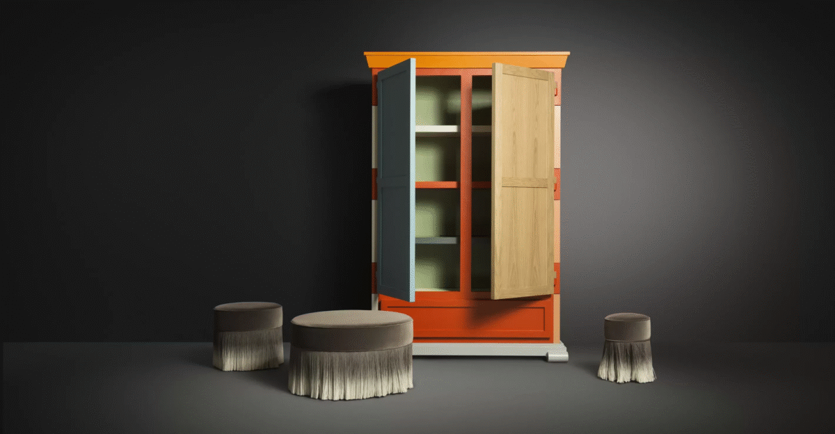 Contemporary Amami Pouf by Moooi, perfect for an artistic, high-end living space in Royal Oak, Michigan.