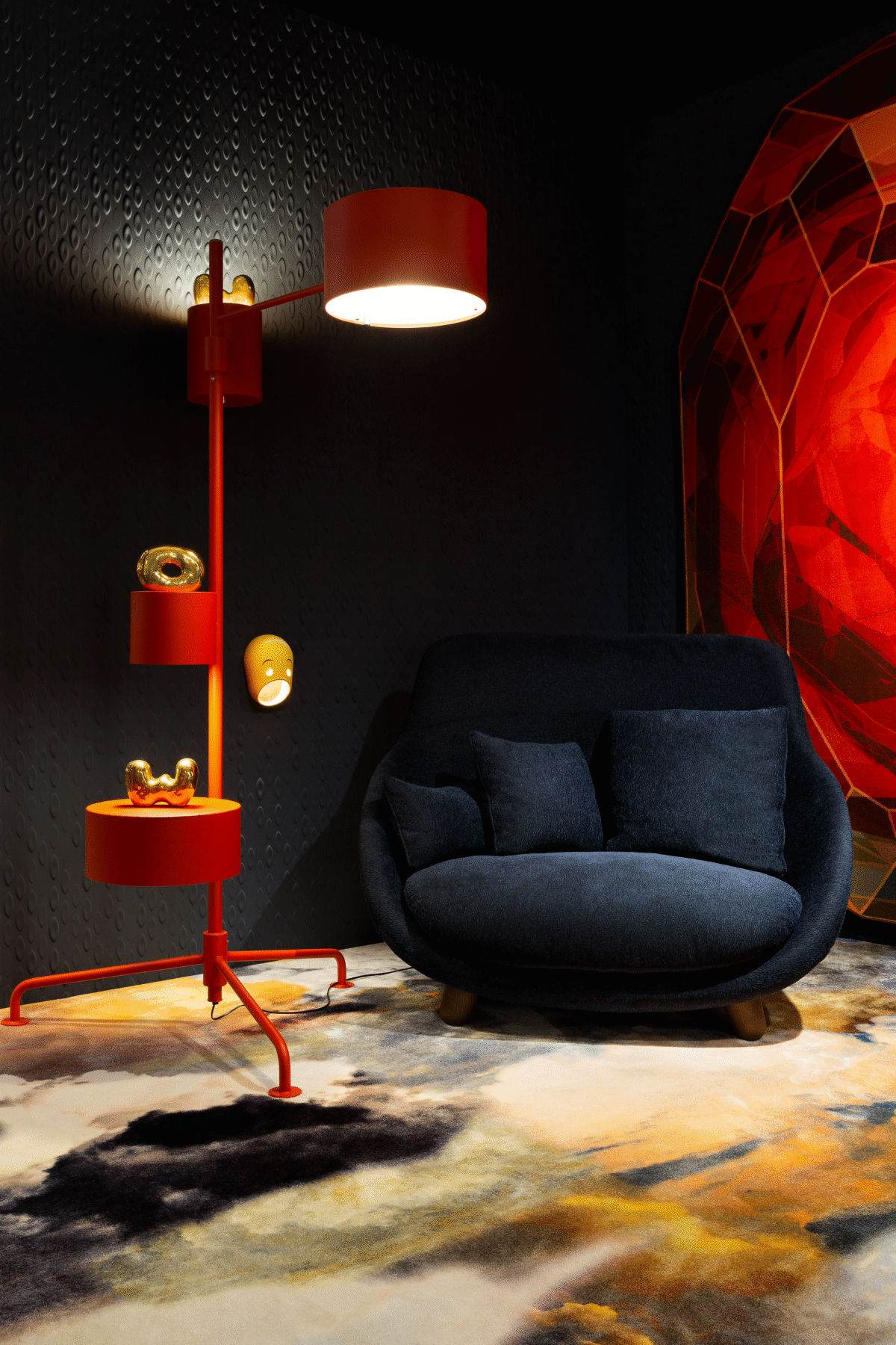 Contemporary Statistocrat Floor Lamp by Moooi, perfect for an artistic, high-end interior in Birmingham, Michigan.