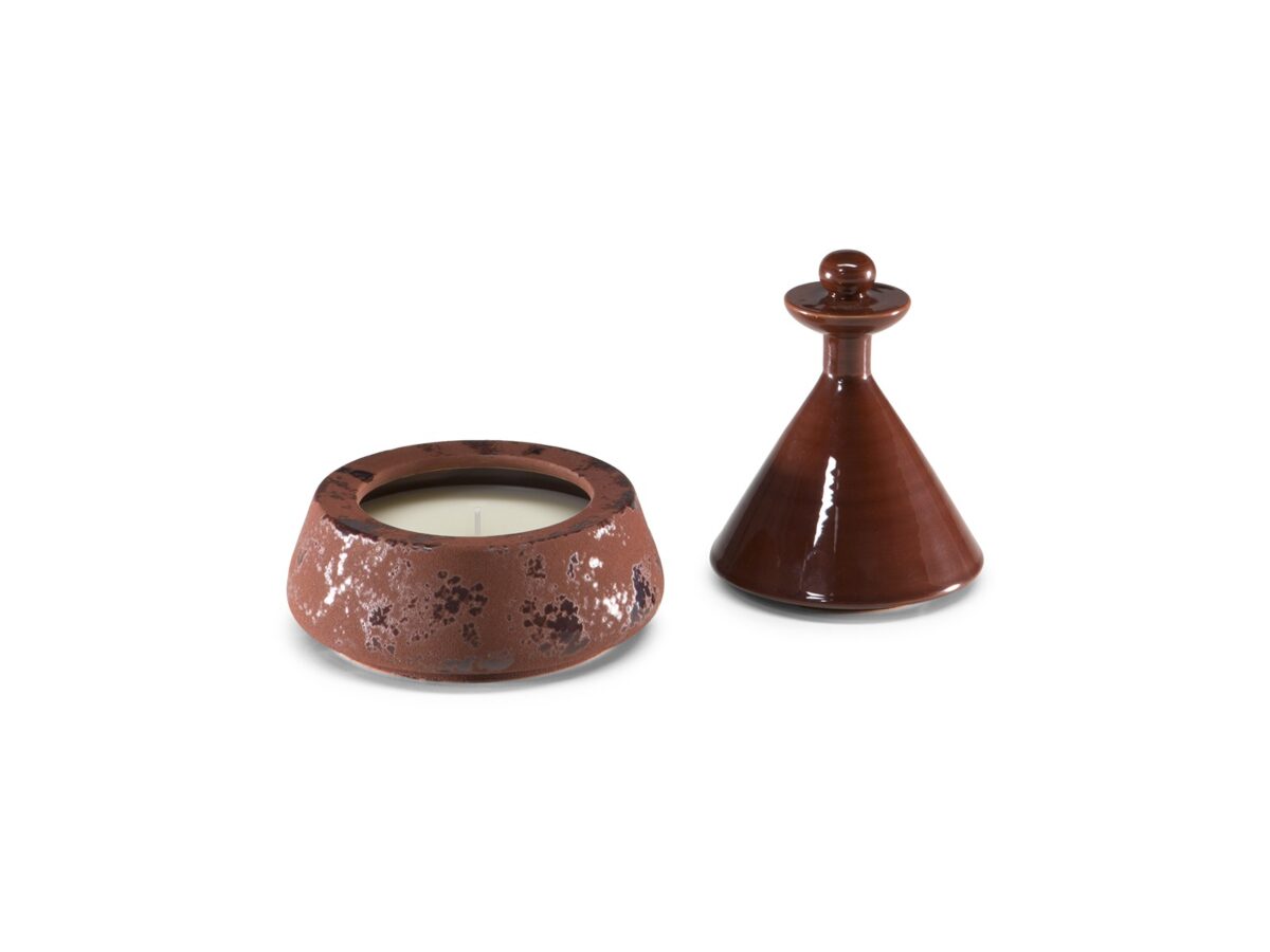 High-end Trullini Aromatic Candle by Natuzzi Italia, modern Italian ceramic decorative object for Troy, Michigan.