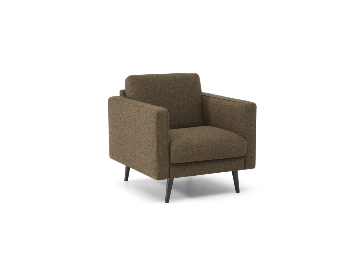 Luxury contemporary Destrezza armchair by Natuzzi, designer seating for Royal Oak, Michigan.