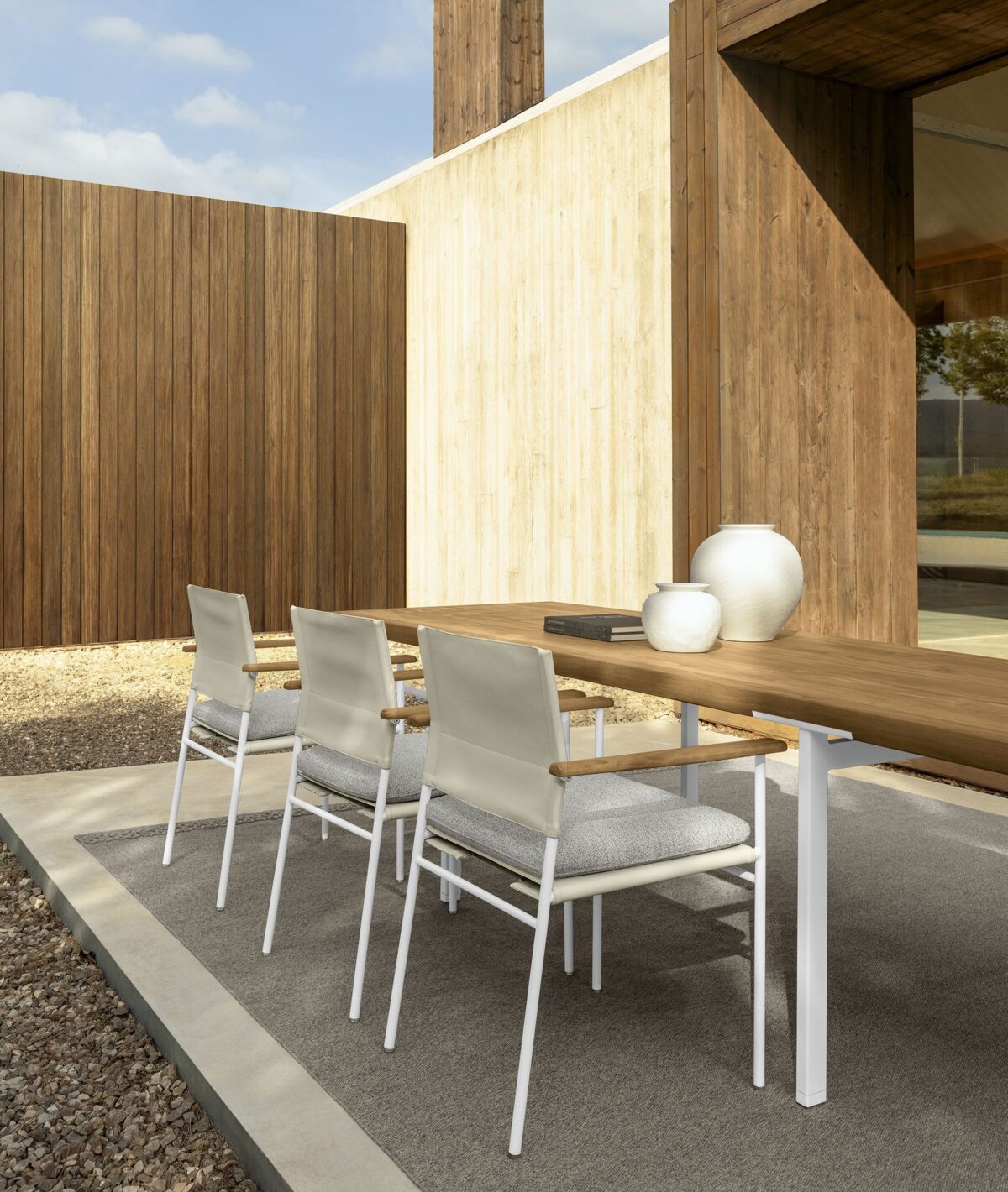 Luxury Allure 300×95 Dining Table by Talenti crafted for elegant alfresco dining in spacious outdoor settings