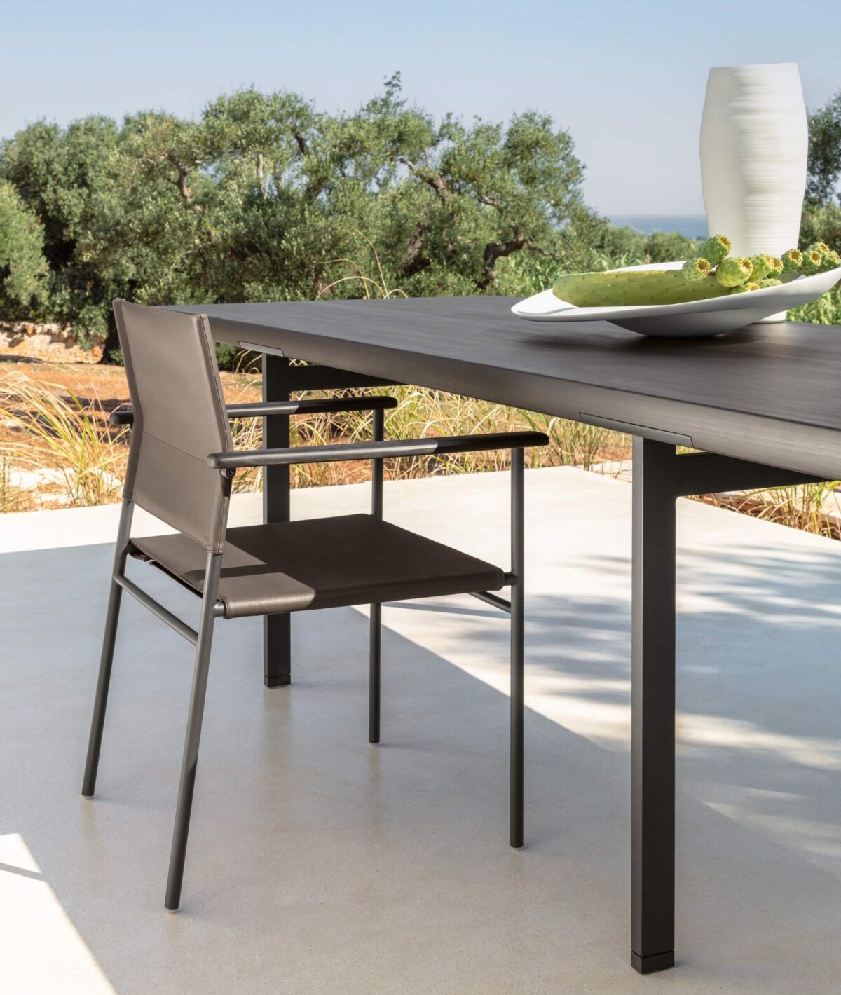 Contemporary Allure Outdoor Dining Table by Talenti offering expansive surface and refined aesthetics