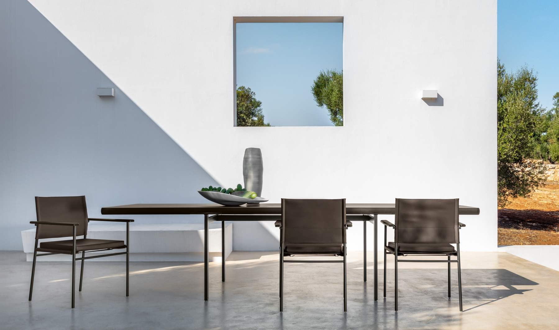 Allure Dining Table 300×95 by Talenti – large rectangular outdoor table with minimalist design and durable materials