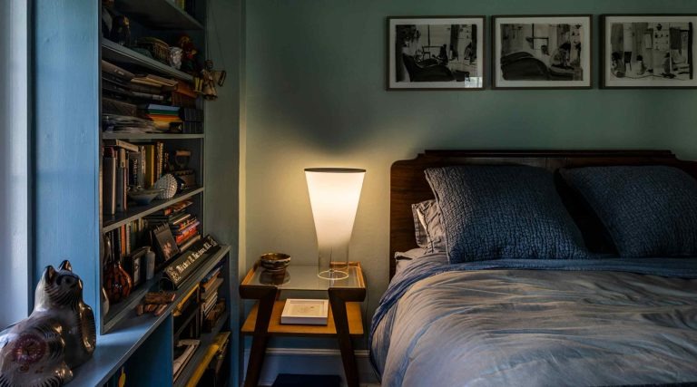 Stheffithe by Foscarini pendant light enhances a contemporary living room in Troy, Michigan.