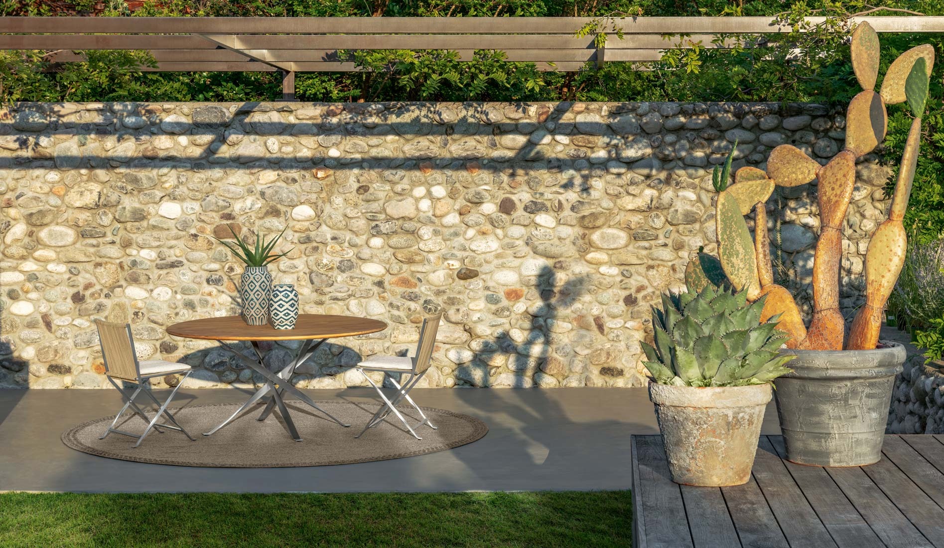 George Dining Armchair by Talenti – elegant outdoor chair with sleek lines and cushioned seating