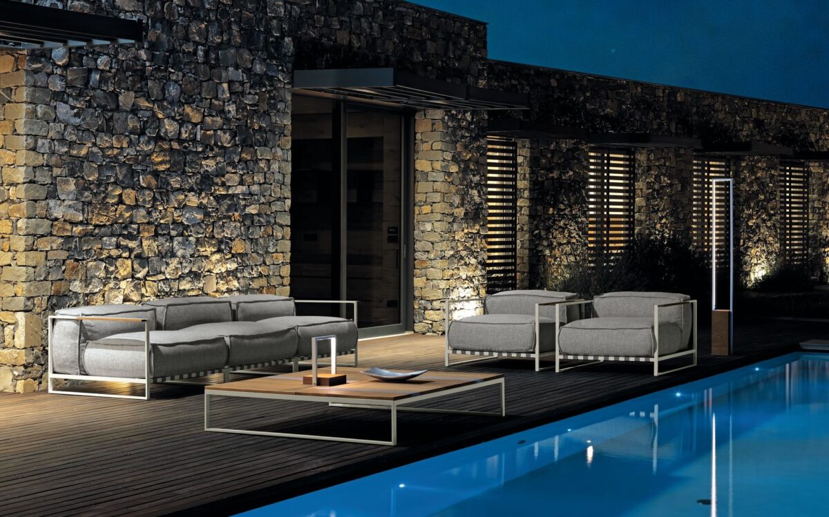 Outdoor Casilda Table 90×90 by Talenti combining Italian craftsmanship with lasting durability