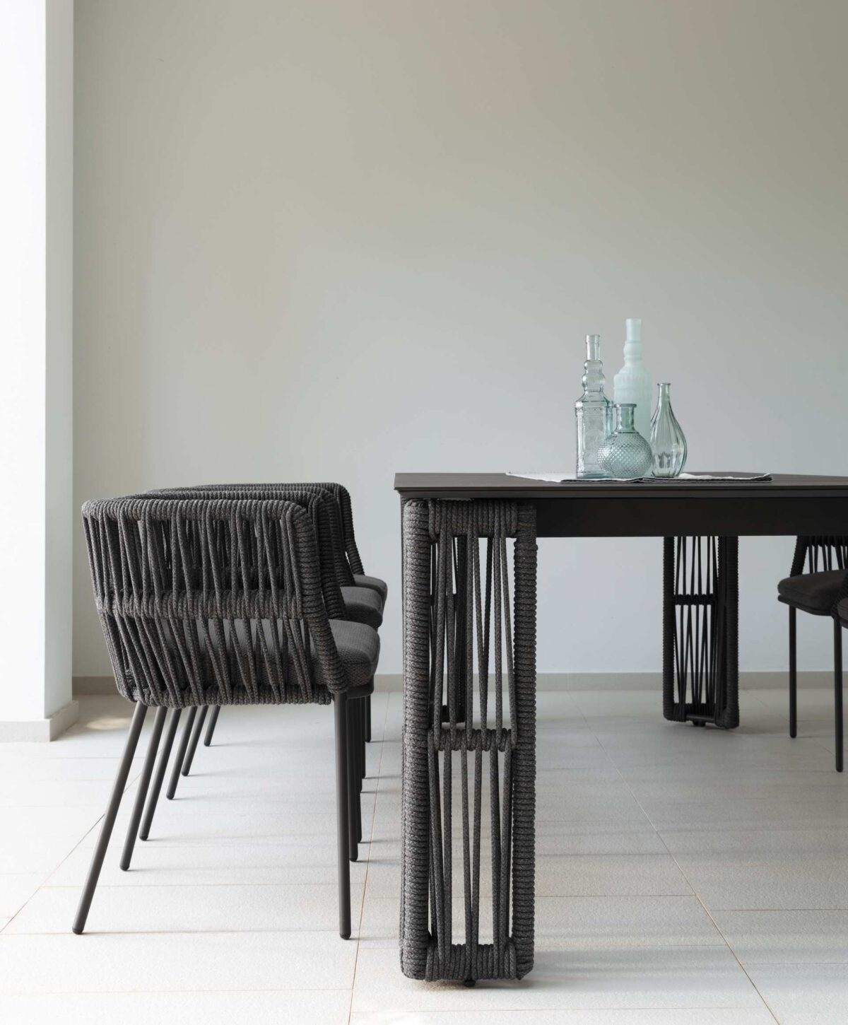 High-end outdoor Cliff Dining Armchair by Talenti perfect for contemporary dining areas in Birmingham, Michigan