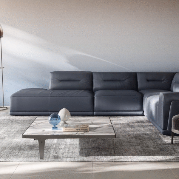 Luxury contemporary Dorian sofa by Natuzzi, a high-end Italian design for Birmingham, Michigan.