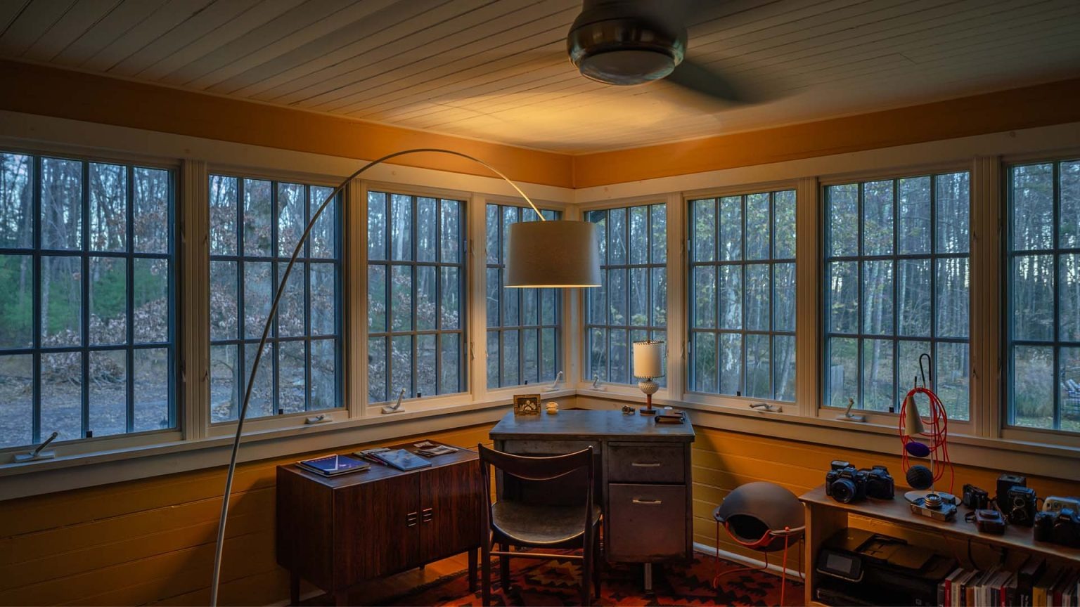 TIniggand pendant light by Foscarini in a modern living room in Troy, Michigan.