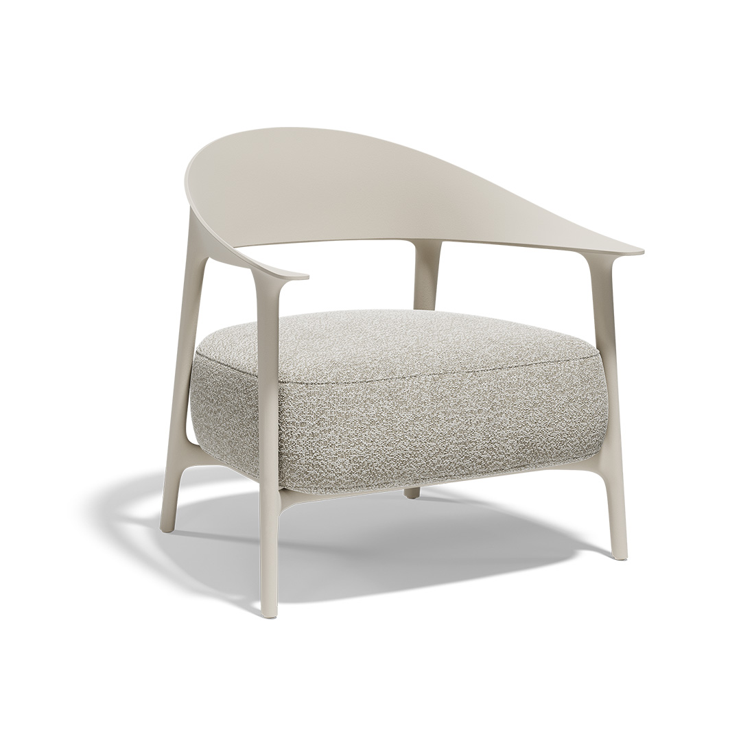 "Minimalist Vondom AFRICA lounge chair suitable for patios, terraces, or lounge areas."