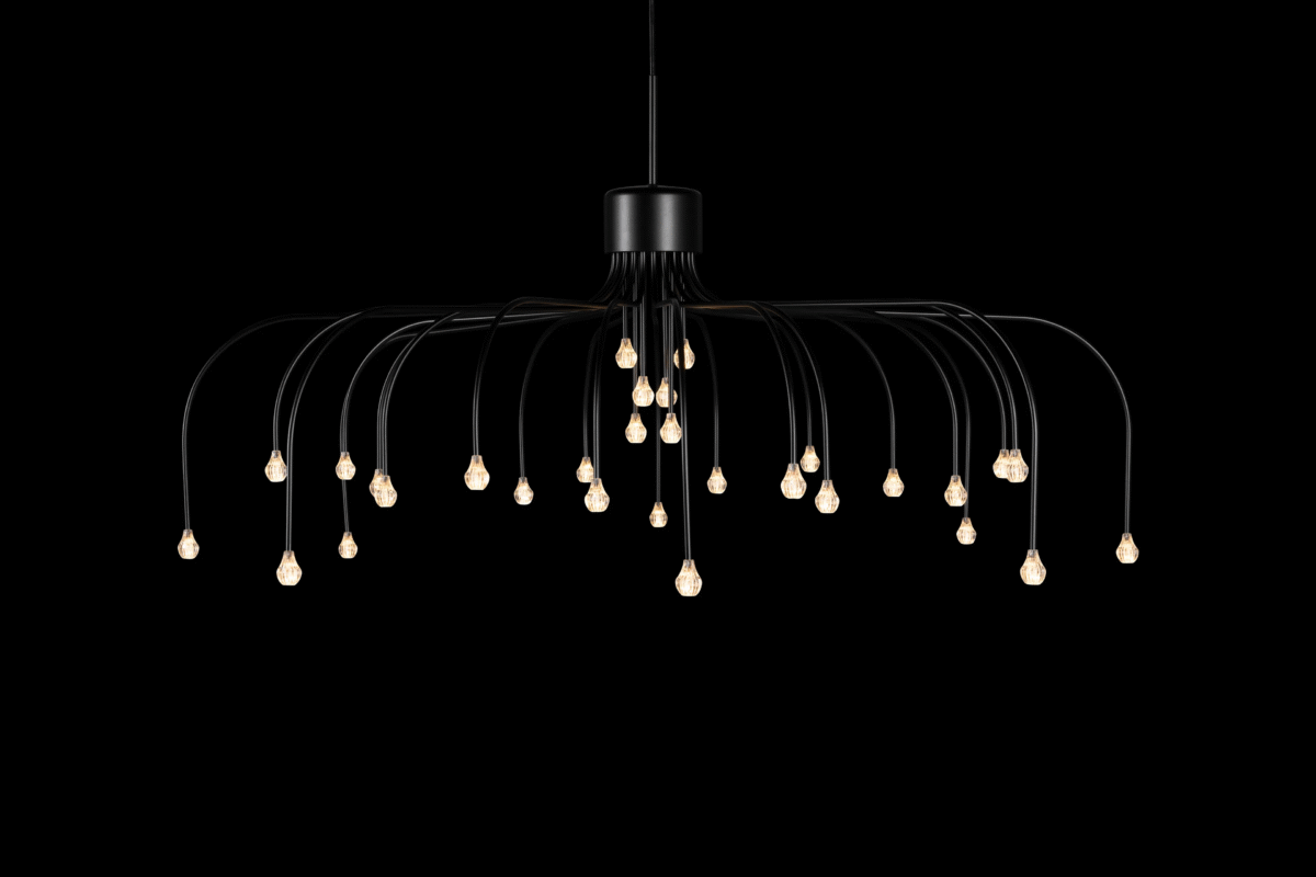 Modern Starfall Light by Front for Moooi, high-end Dutch design celestial lighting for Royal Oak, Michigan.