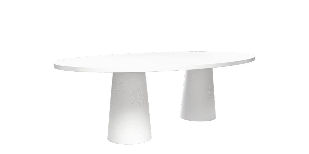 Modern Container Table Classic Oval by Marcel Wanders for Moooi, high-end Dutch design dining table for Royal Oak, Michigan.