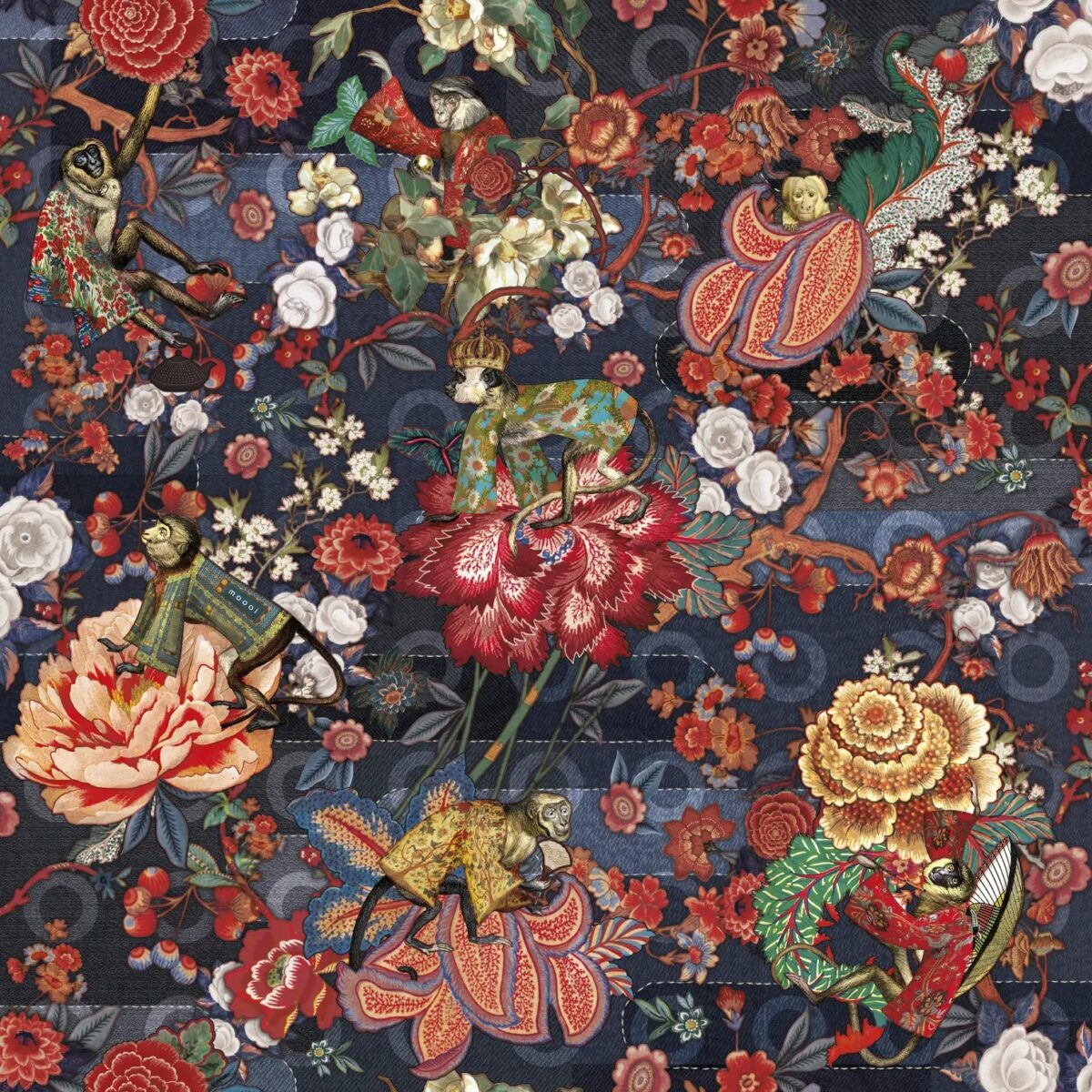 Modern Rendezvous Tokyo Blue Scarf by Moooi, high-end Dutch design fashion accessory for Royal Oak, Michigan.