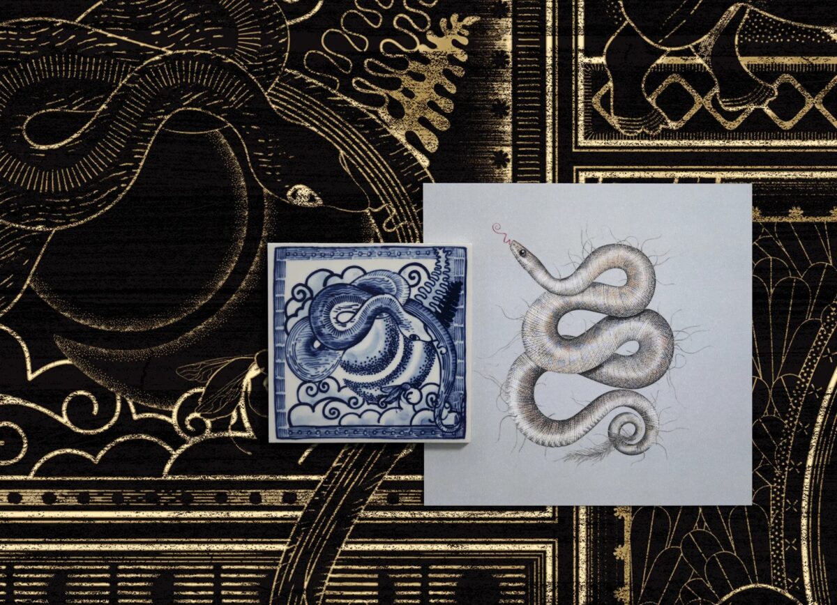 Royal Oak’s Extinct Animals Decorative Tile by Moooi in modern spaces.