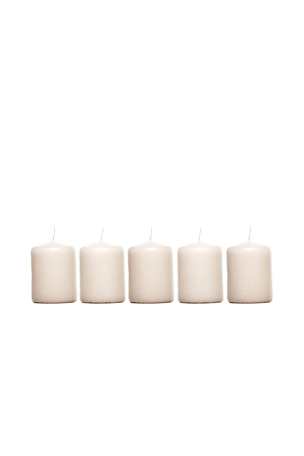 Set of six black wax candles for the Big Bold Menorah by Moooi, designed by Studio Roderick Vos, featuring a minimalist cylindrical shape, available in Royal Oak, Michigan.