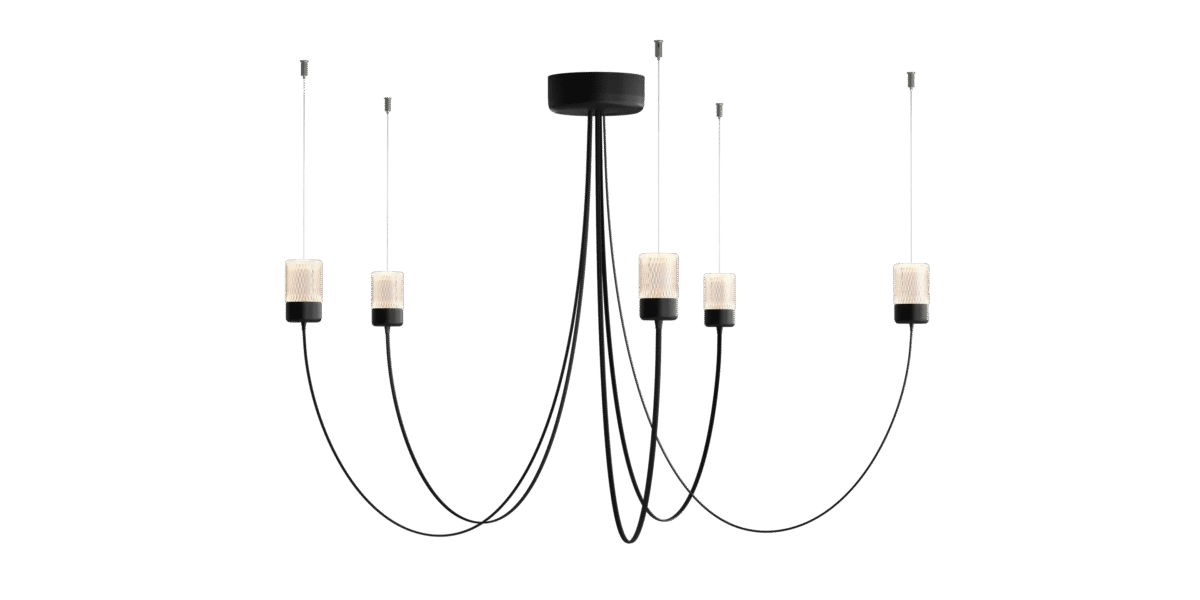 High-end Gravity Chandelier by Paul Cocksedge for Moooi, modern Dutch design lighting for Troy, Michigan.
