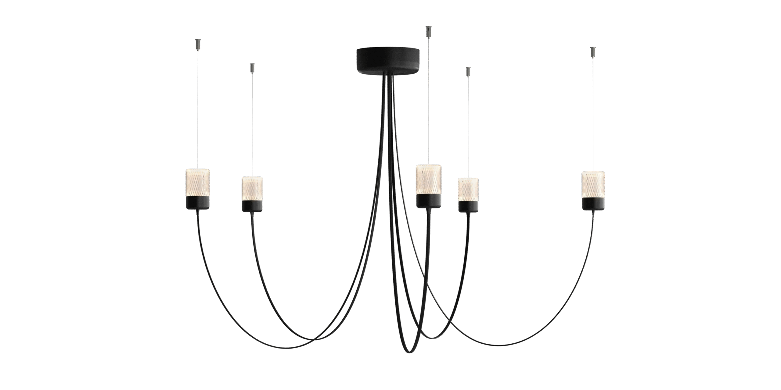 High-end Gravity Chandelier by Paul Cocksedge for Moooi, modern Dutch design lighting for Troy, Michigan.