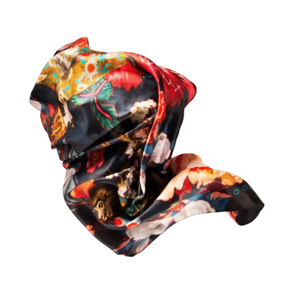 Modern Rendezvous Tokyo Blue Scarf by Moooi, high-end Dutch design fashion accessory for Royal Oak, Michigan.