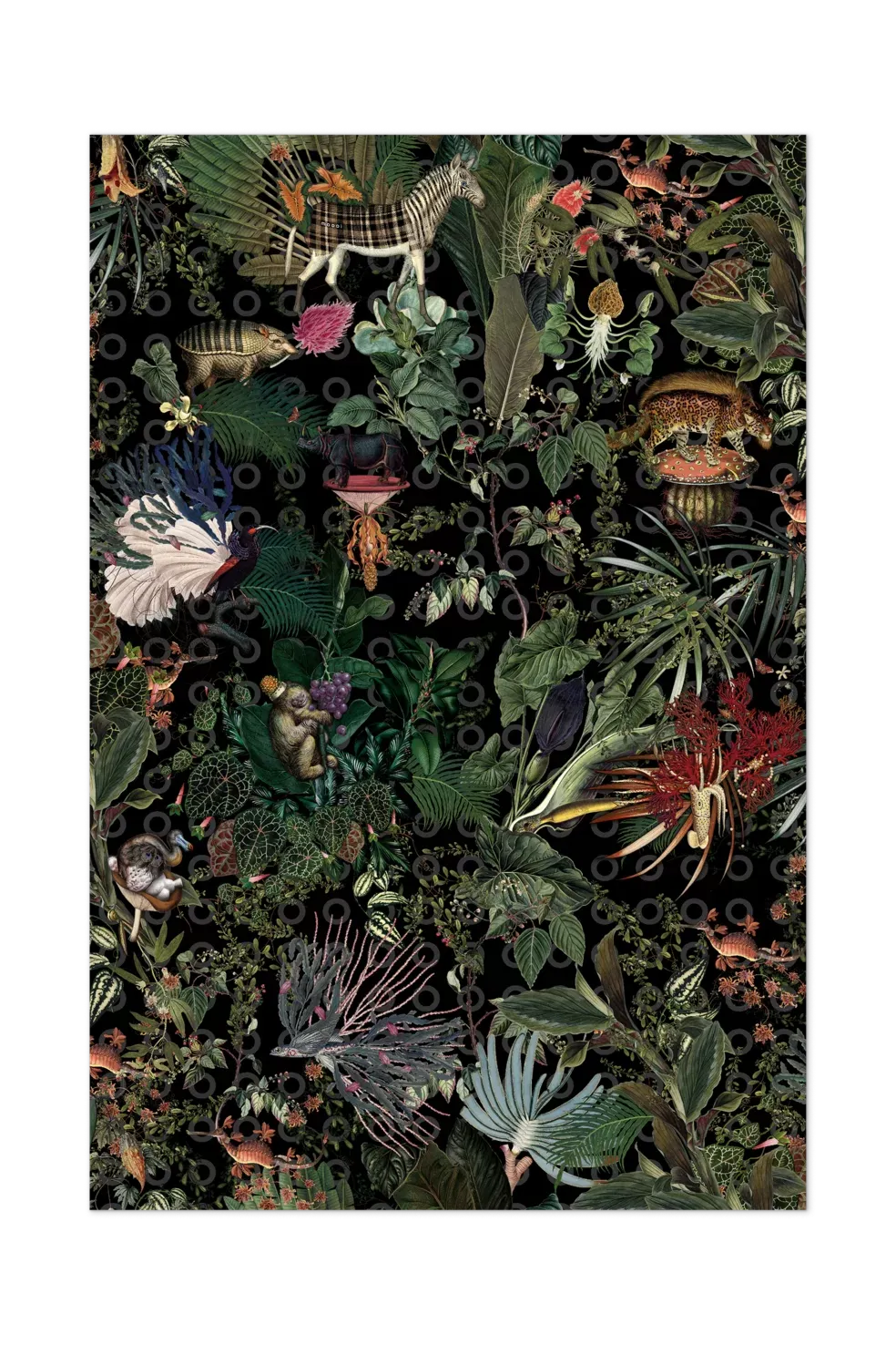 Luxury contemporary Menagerie of Extinct Animals carpet by Moooi, high-end designer rug for Birmingham, Michigan.