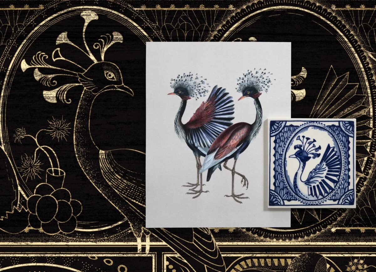 Stylish Extinct Animals Decorative Tile by Moooi, available in Troy, Michigan.