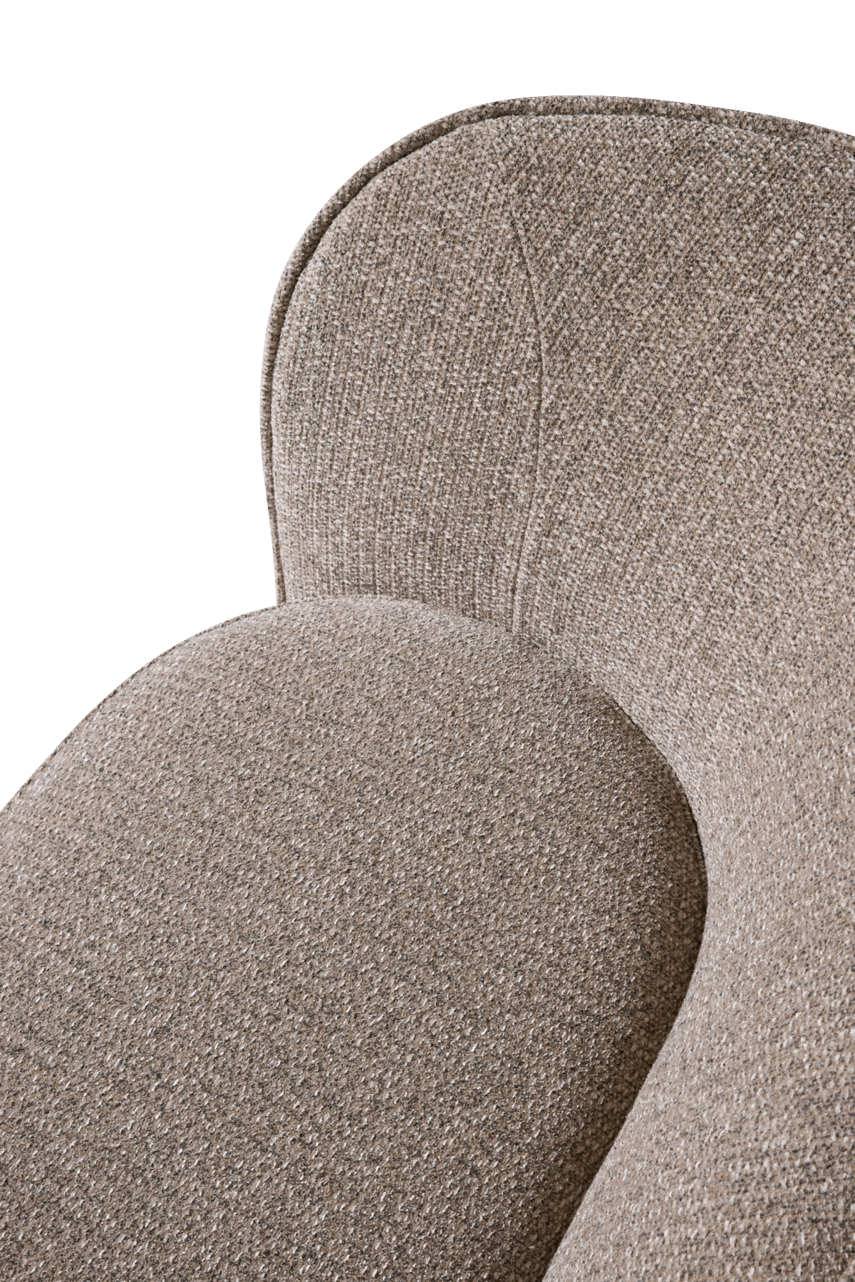 Aldora Vis a Vis sofa by Moooi with sculptural calla lily-inspired backrests, upholstered in Abbracci fabric, displayed in Royal Oak, Michigan.