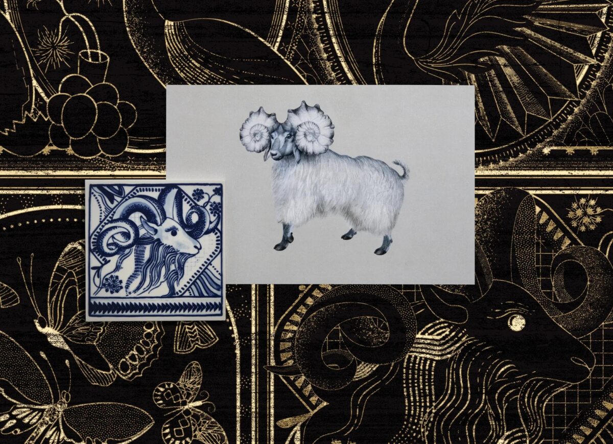 Modern Extinct Animals Decorative Tile by Moooi, Royal Oak.