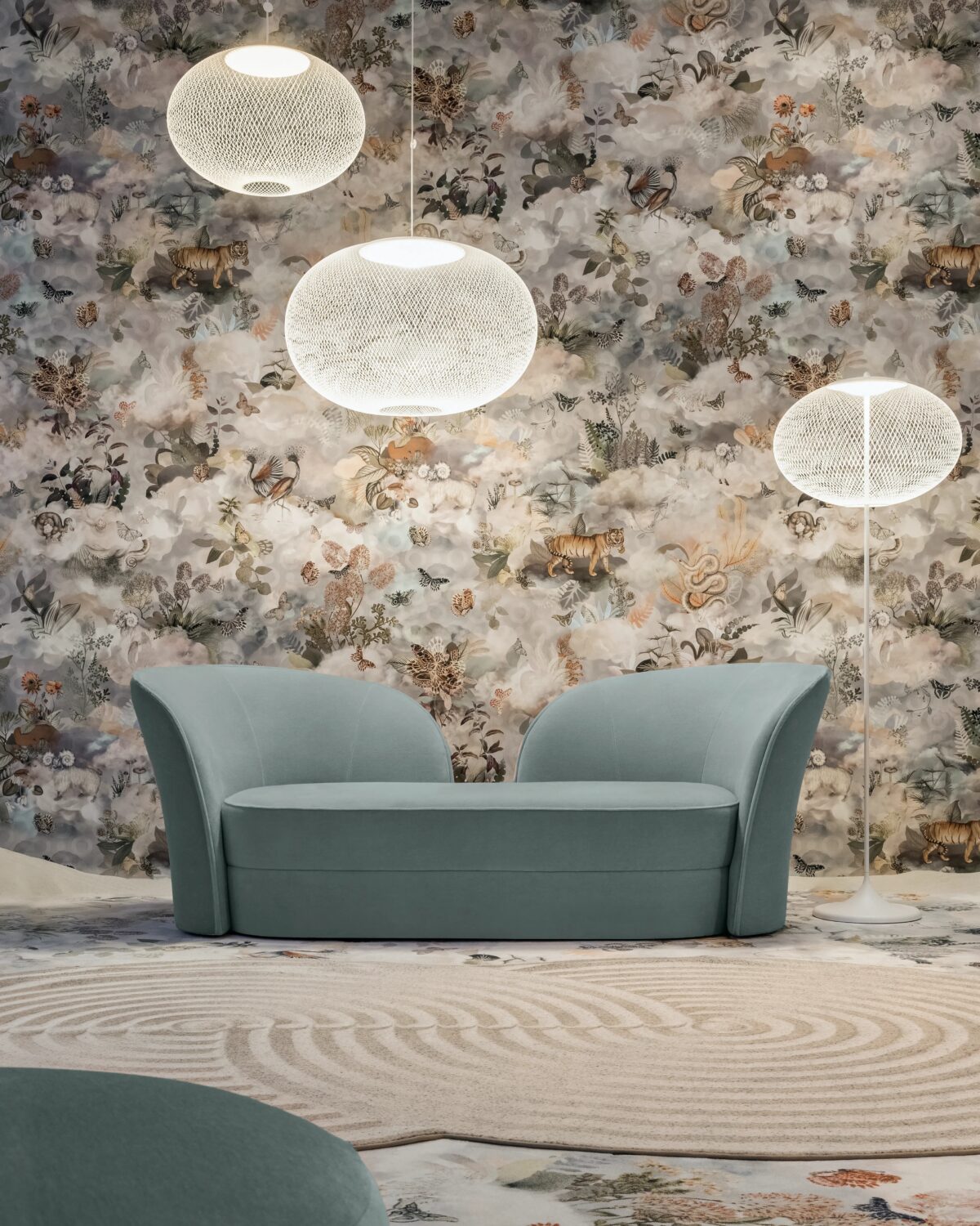 Modern Aldora Sofa by Cristina Celestino for Moooi, high-end Dutch design living room furniture for Royal Oak, Michigan.