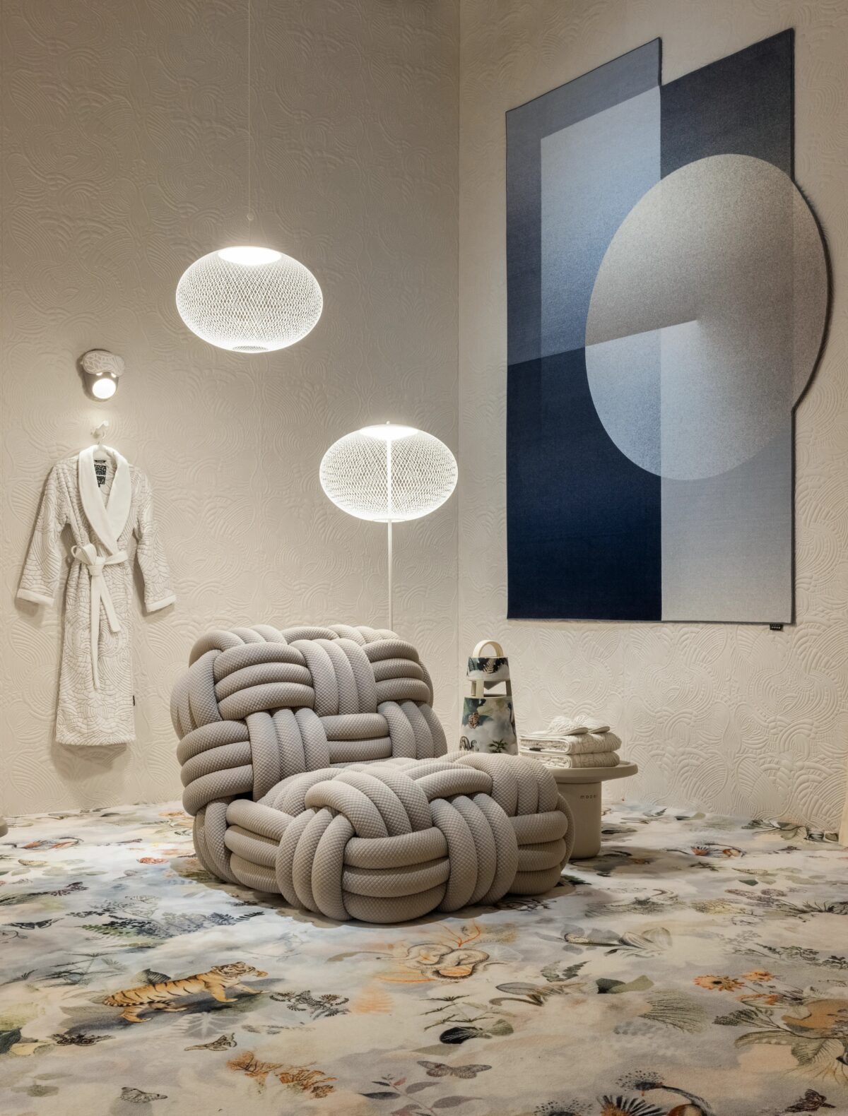 Moooi Knitty Lounge Chair in Birmingham, Michigan – contemporary Italian furniture for elegant spaces.