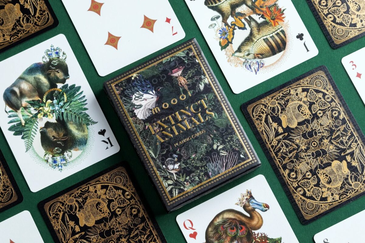 Extinct Animals Playing Cards by Moooi, unique design, Troy, Michigan.