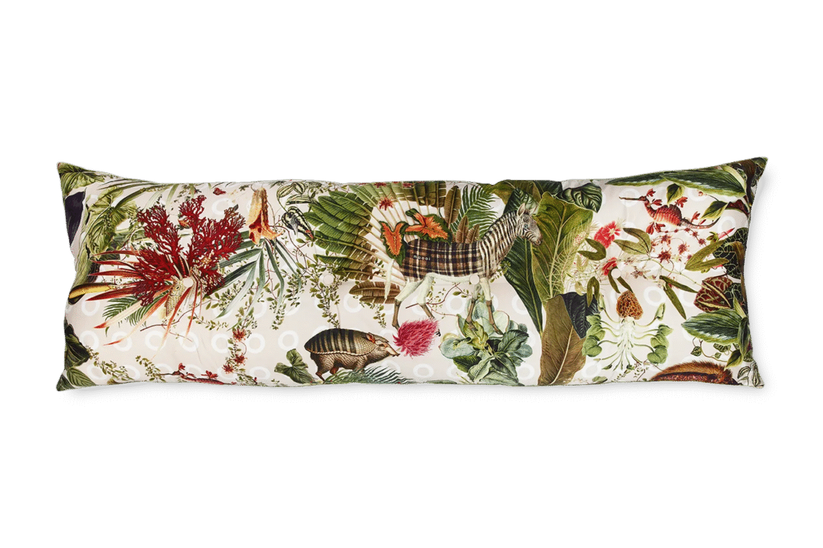 Luxury contemporary Menagerie of Extinct Animals XL Pillow by Moooi, high-end Dutch design decorative cushion for Birmingham, Michigan.