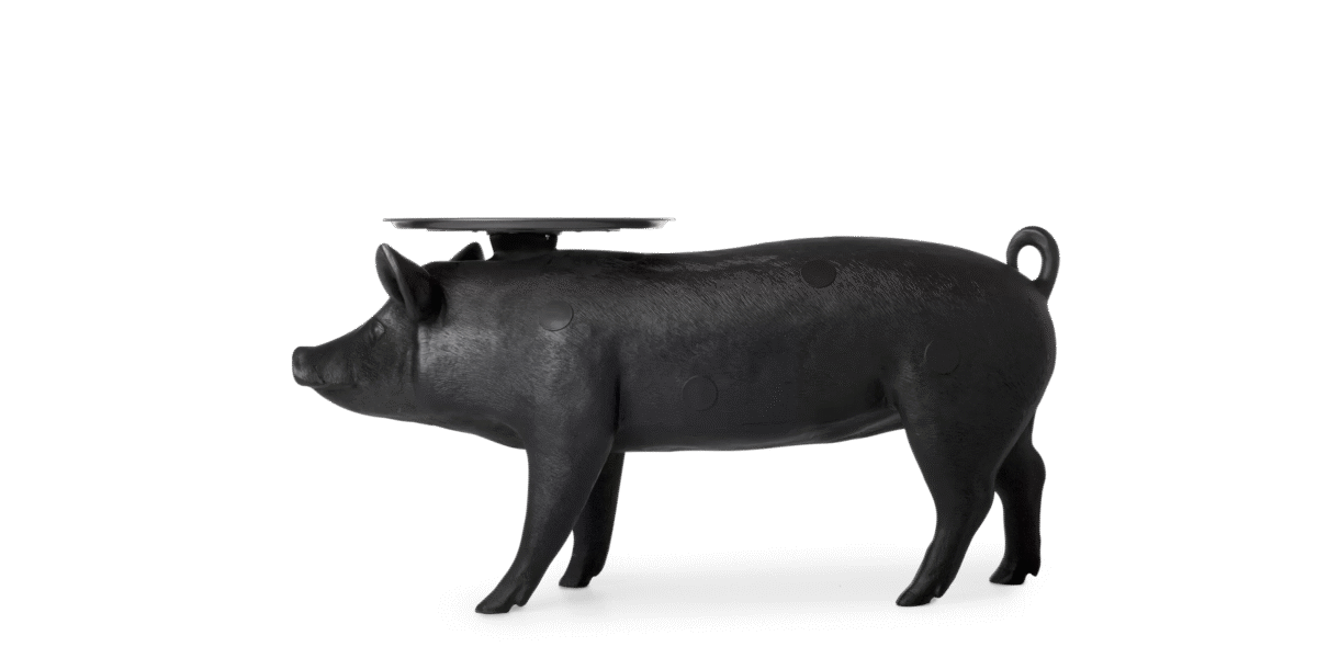 High-end Pig Table by Front for Moooi, modern Dutch design animal furniture for Troy, Michigan.