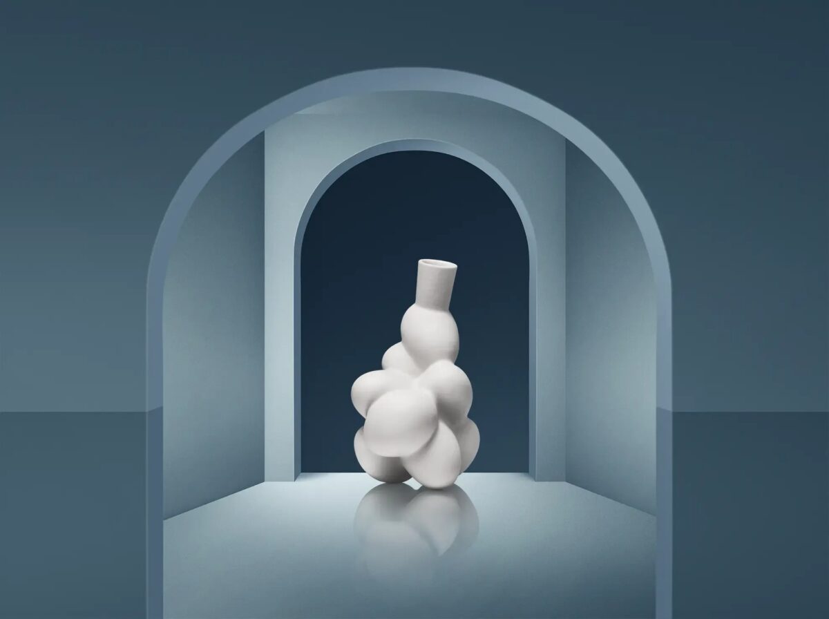 Luxury contemporary Egg Vase by Moooi, designer luxury decor for Royal Oak, Michigan.
