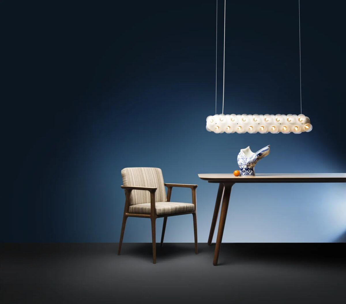 High-end Zio Dining Table by Marcel Wanders for Moooi, modern Dutch design for Troy, Michigan.