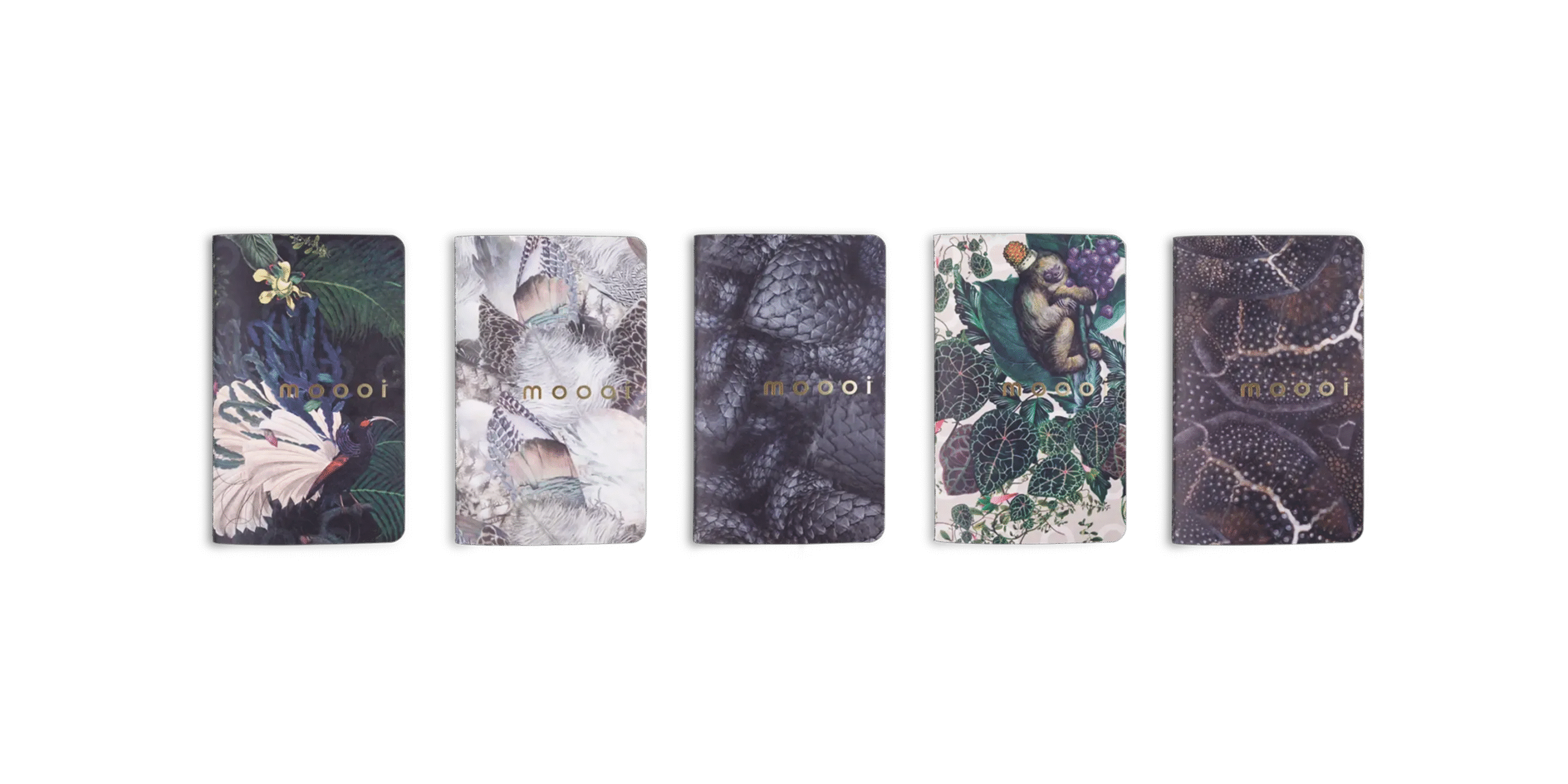 High-end Extinct Animals journal set by Moooi, modern Dutch design stationery for Troy, Michigan.