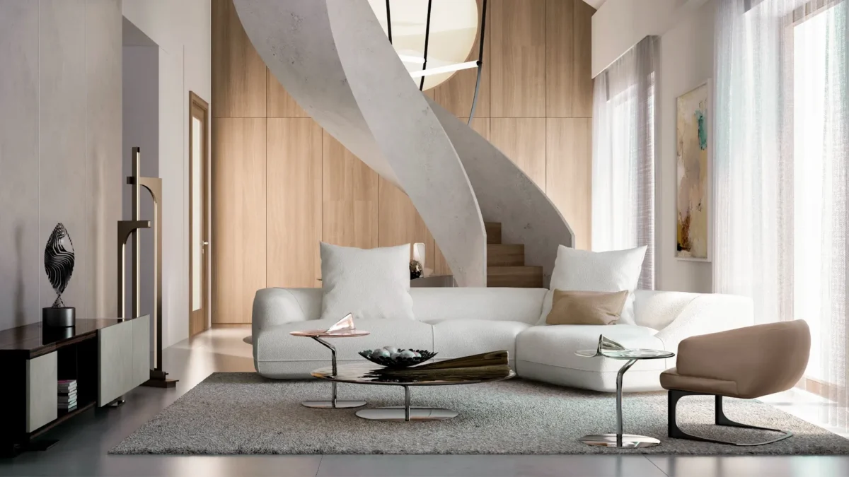 Arketipo Starman sectional in premium Italian leather for modern interiors