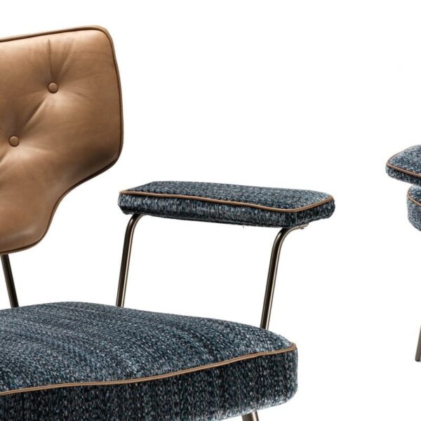 Twiggy chair by Arketipo with sleek metal frame and modern Italian design