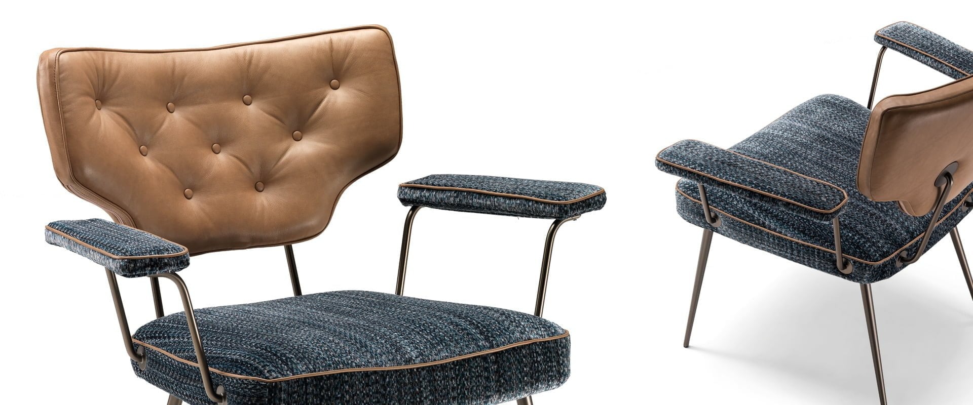 Twiggy chair by Arketipo with sleek metal frame and modern Italian design
