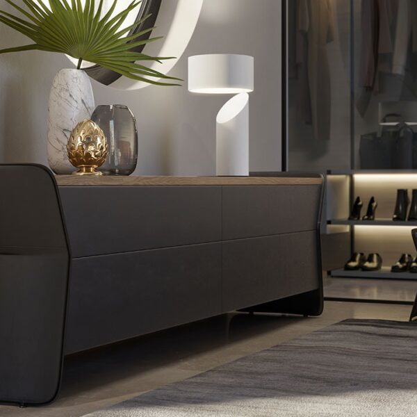High-end Cala Bedside Table by Natuzzi Italia, modern Italian bedroom furniture for Troy, Michigan.