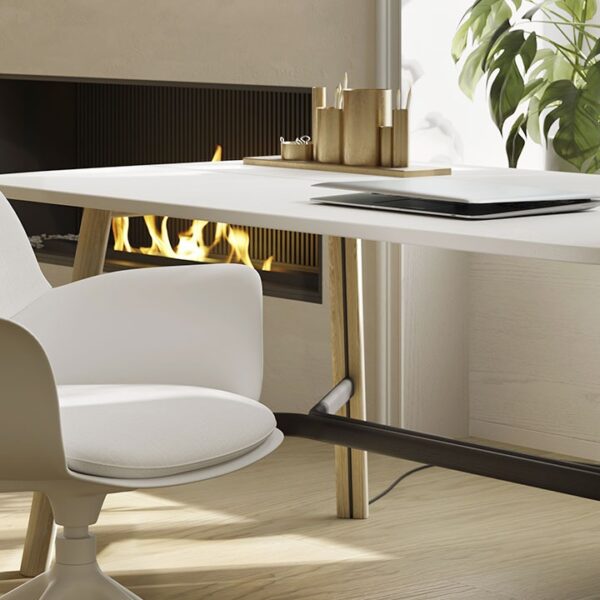 Modern Inu Desk by Nika Zupanc for Natuzzi Italia, high-end Italian home office furniture for Royal Oak, Michigan.