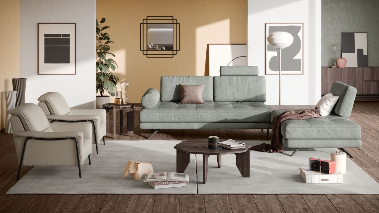 Modern Amabile C110 armchair by Natuzzi Editions, high-end Italian furniture for Birmingham, Michigan.