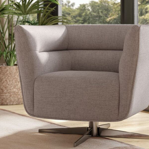 Modern Spiritosa C117 armchair by Natuzzi Editions, high-end Italian design for Royal Oak, Michigan.
