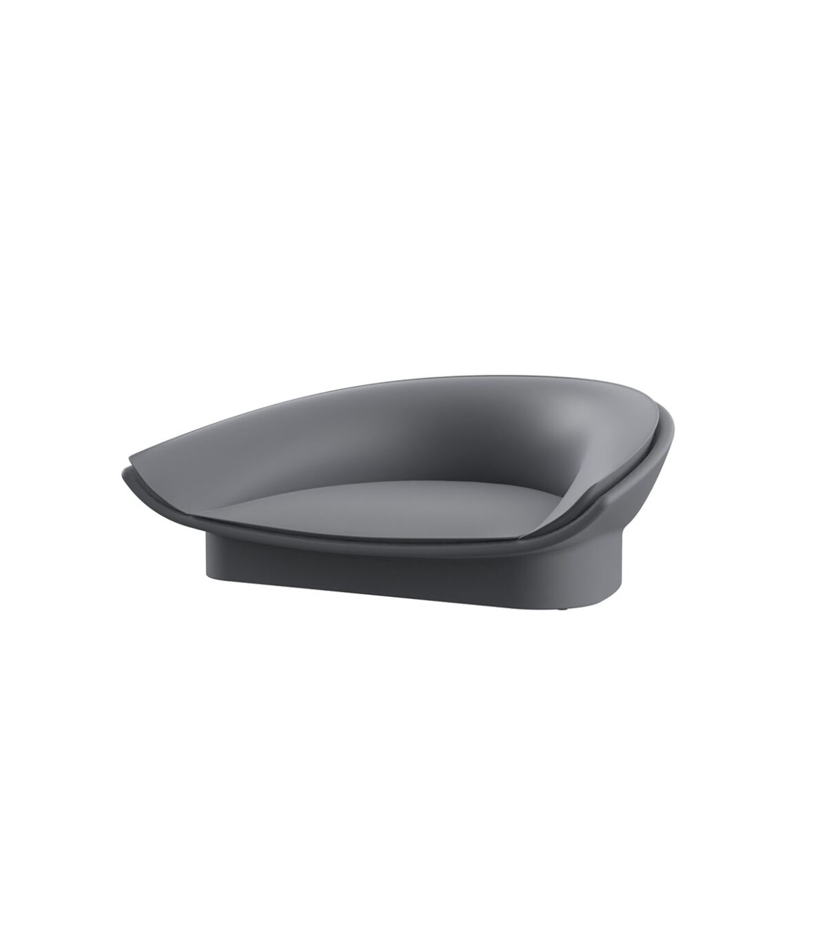 Contemporary LUNA Daybed by Vondom with built-in shade and ergonomic seating for upscale patios
