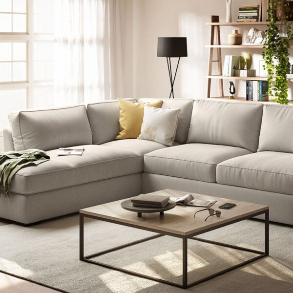Modern Italian Copenhagen sectional by Natuzzi, designer luxury furniture for Troy, Michigan.